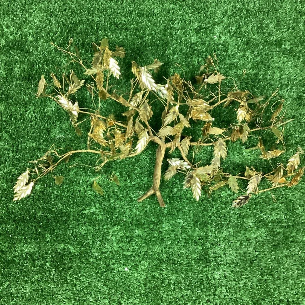 2 Vintage Gold Leaf Tree Wall Decor